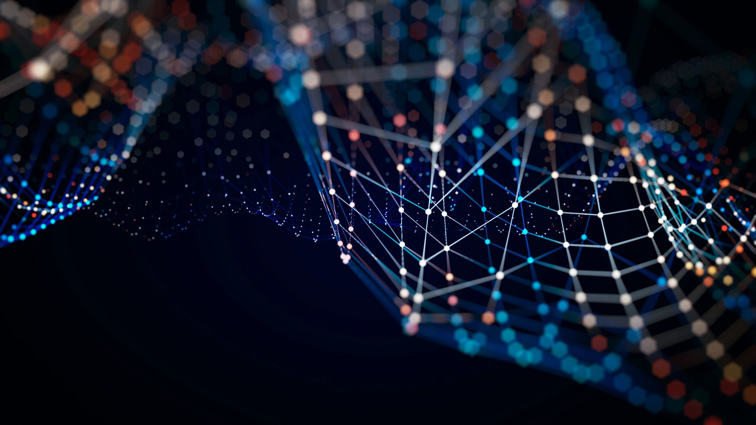 Abstract blockchain network representing connected crypto infrastructure
