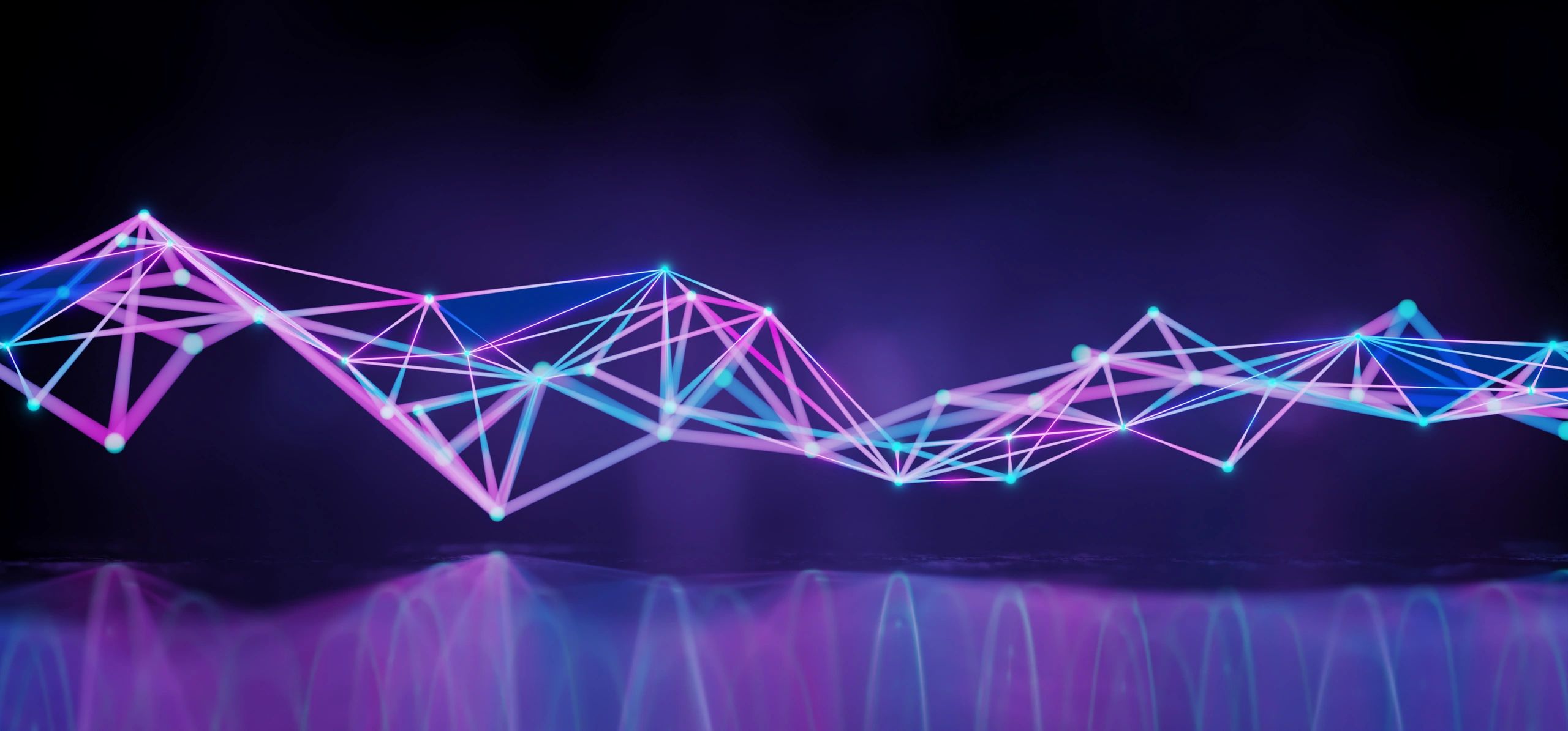 Abstract technology background representing connected systems and momentum